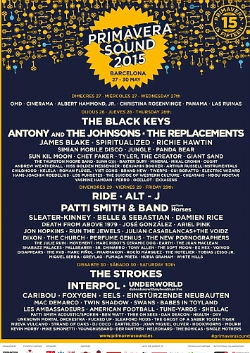 Primavera Sound 2015 Barcelona Poster - Line-Up & Bands