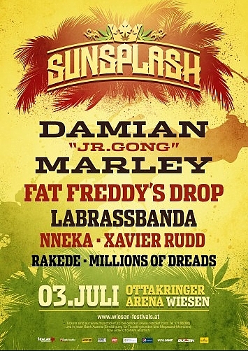Sunsplash 2015 Wien Poster - Line-Up & Bands