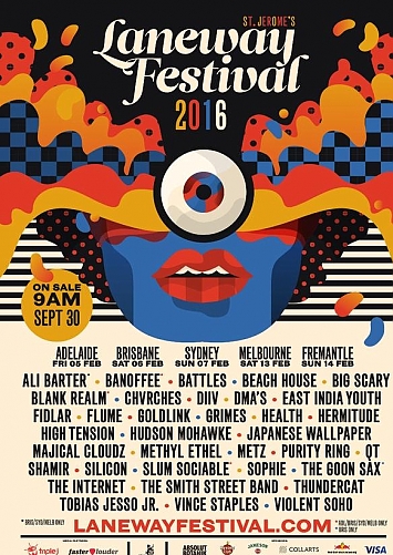 Laneway 2016 Sydney Poster - Line-Up & Bands
