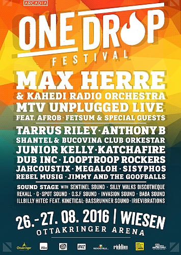 One Drop Festival 2016 Wiesen Poster - Line-Up & Bands