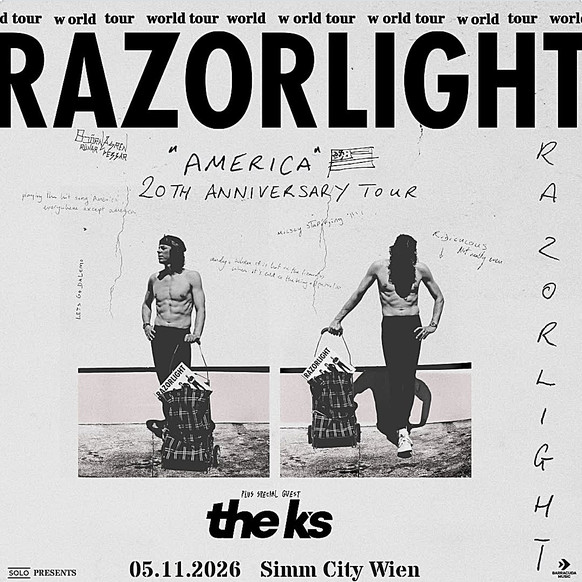 Razorlight Wien 2026 Simm City Poster - Tickets und Infos