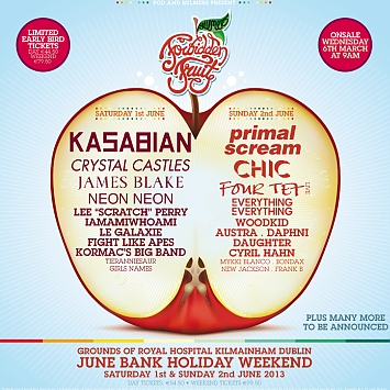 Forbidden Fruit 2013 Dublin Poster - Line-Up & Bands