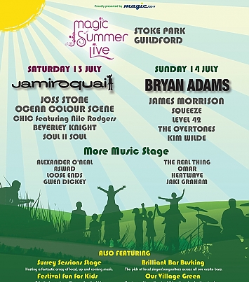 Magic Summer Live 2013 Guildford Poster - Line-Up & Bands