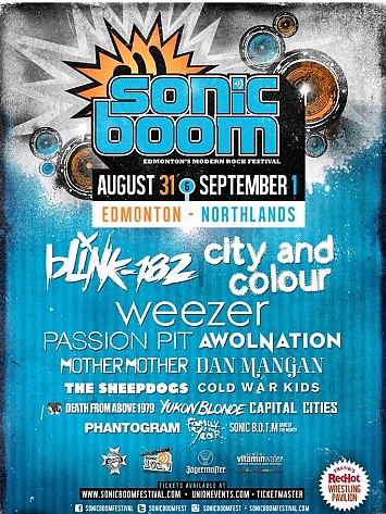 Sonic Boom 2013 Edmonton Poster - Line-Up & Bands