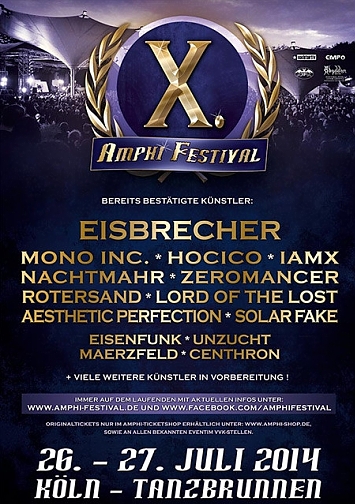 Amphi Festival 2014 Köln Poster - Line-Up & Bands