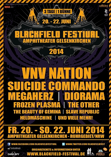 Blackfield 2014 Gelsenkirchen Poster - Line-Up & Bands