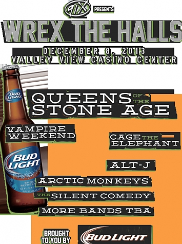 Wrex The Halls 2013 San Diego Poster - Line-Up & Bands