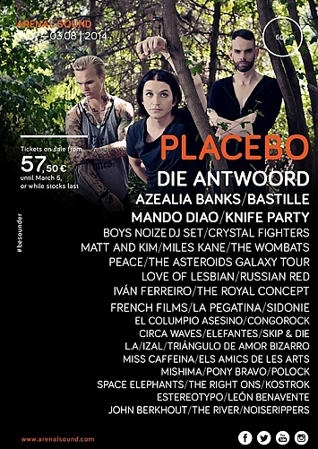Arenal Sound 2014 Burriana Poster - Line-Up & Bands