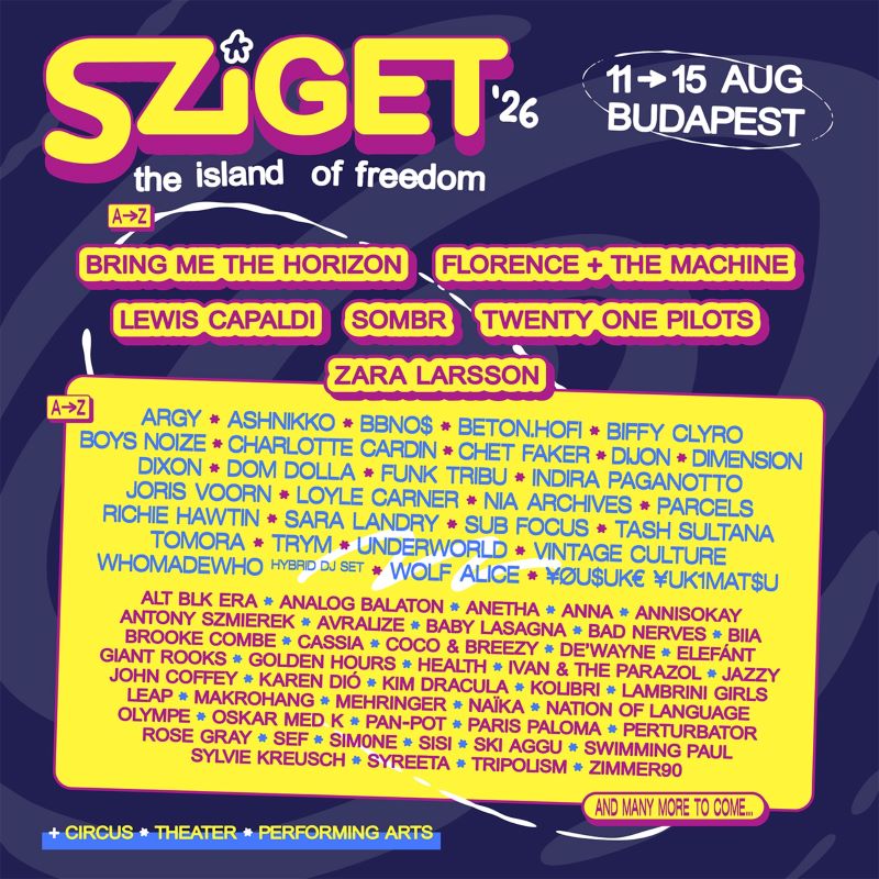 Sziget-2026-budapest-second-wave-lineup