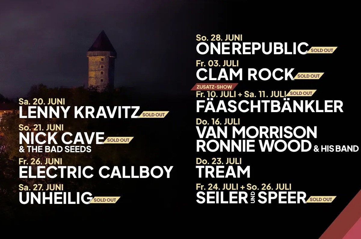 Clam Live 2026 - Sommerkonzerte auf der Burg Clam