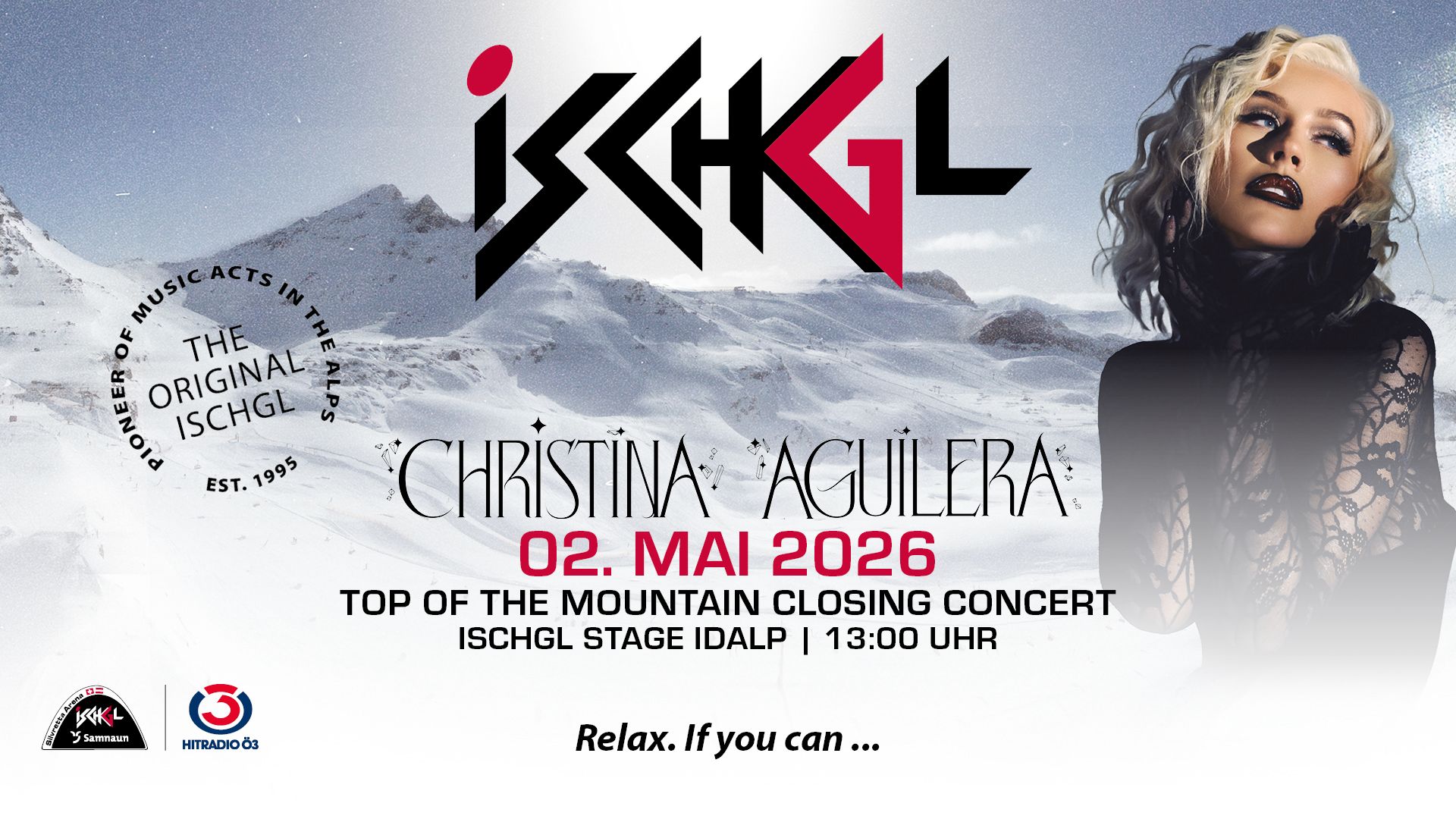 ischgl christina aguilera top of the mountain concert 2026