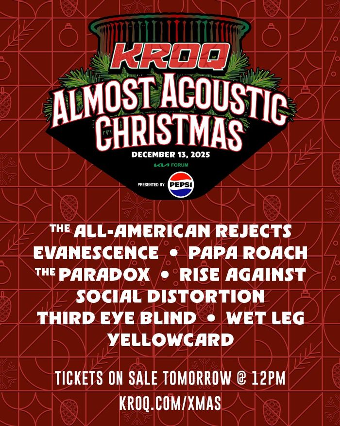 Kroq Almost Christmas 2025 Line Up Poster