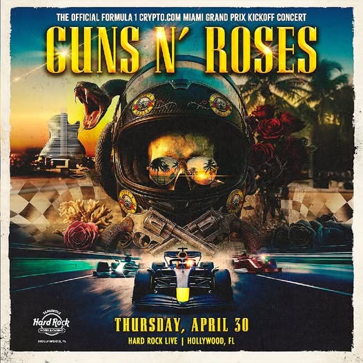 formula1 miami grand prix gunsn roses