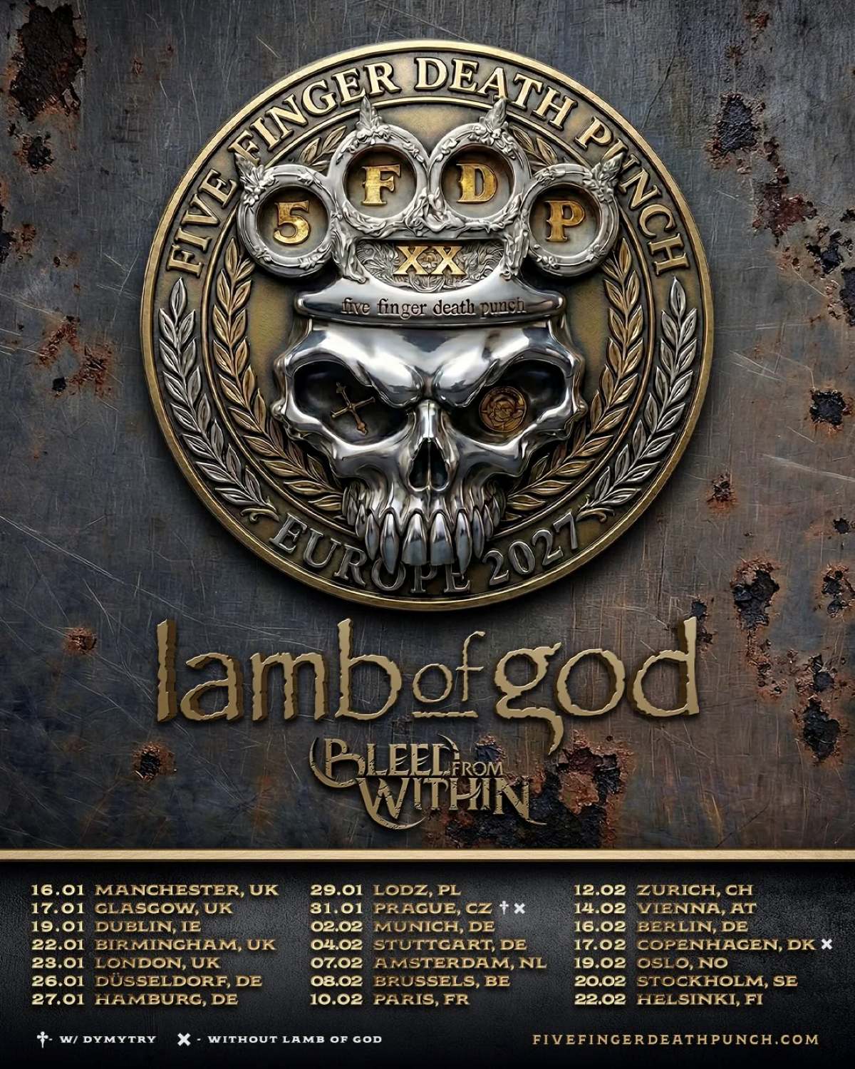 Five Finger Death Punch European Tour 2027